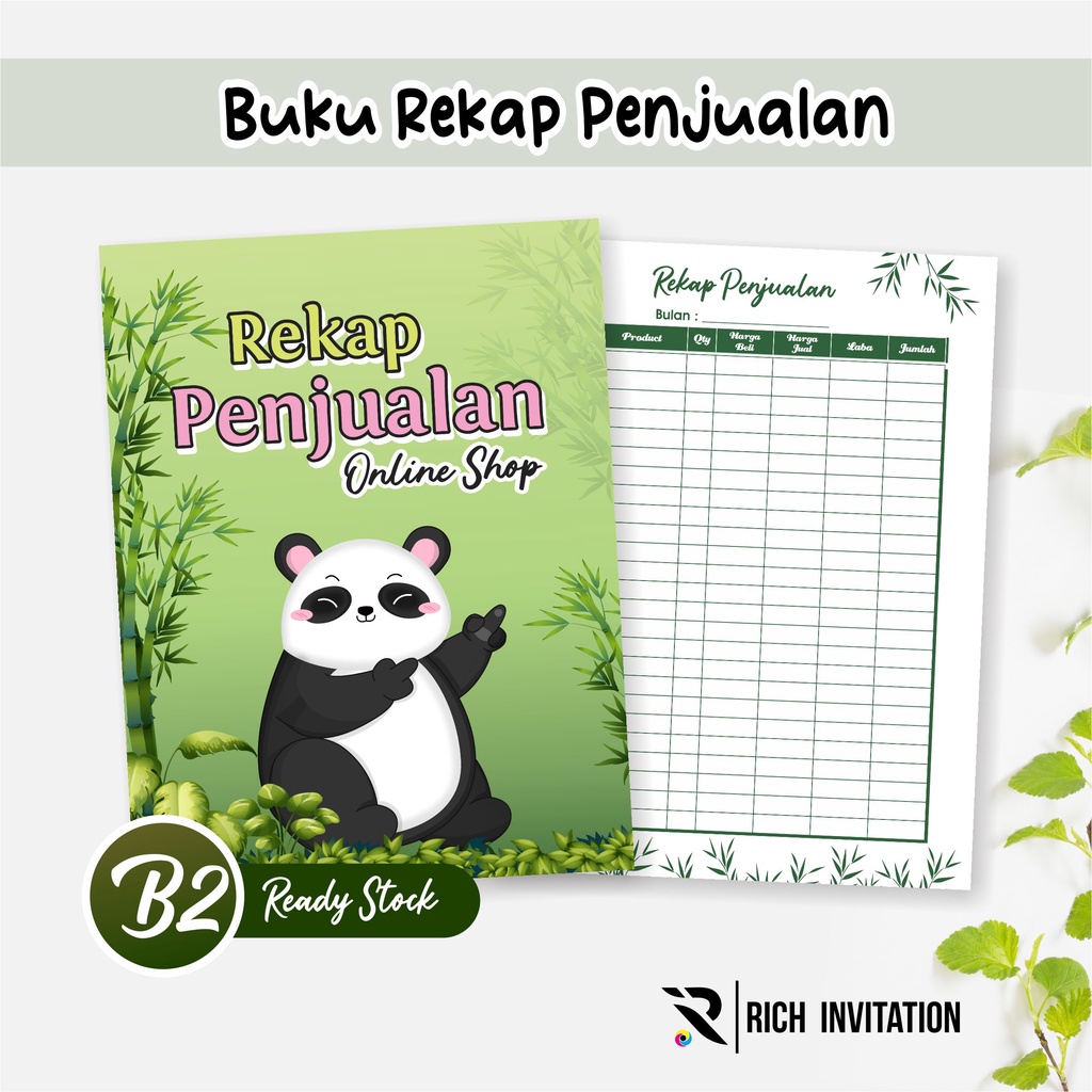 

BUKU OLSHOP / BUKU REKAP PENJUALAN READY STOK B2