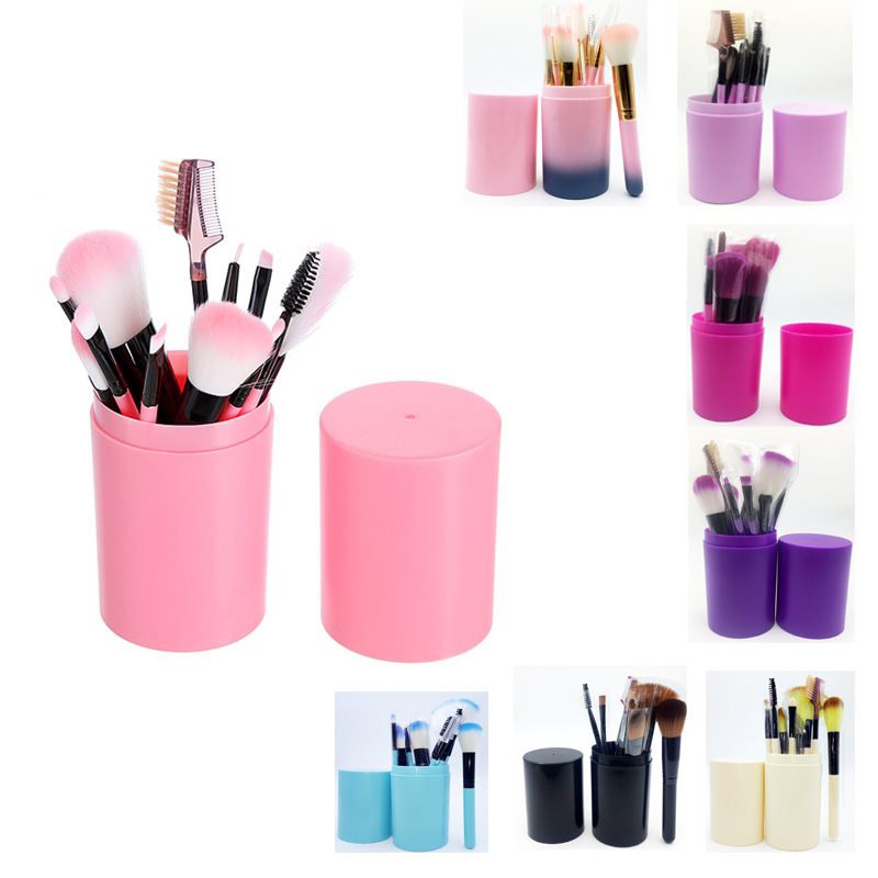 Swopply Kuas Tabung 10Pcs Kuas Maker Set Brush Make up Alat Makeup