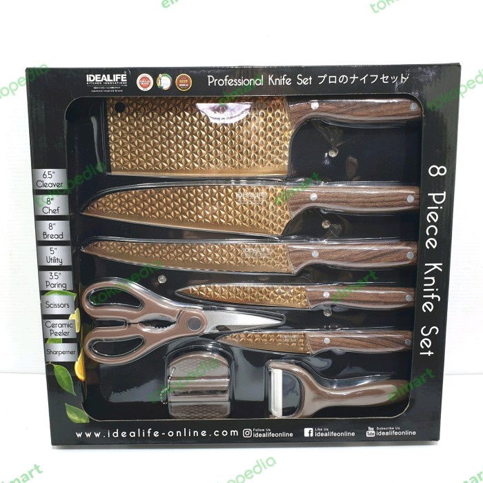 Idealife Pisau Set Premium Tajam Elegan 8pc Knife set IL 163A 163 A