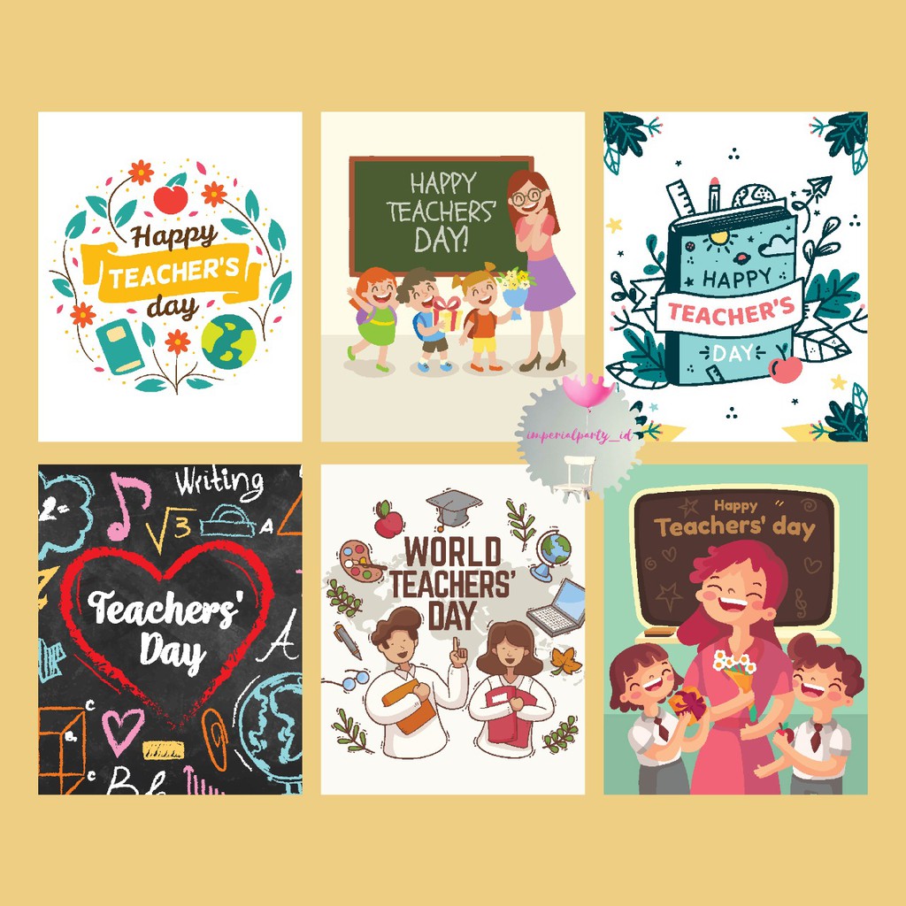 Kartu Ucapan Greetings Card Happy Teachers Day Hari Guru