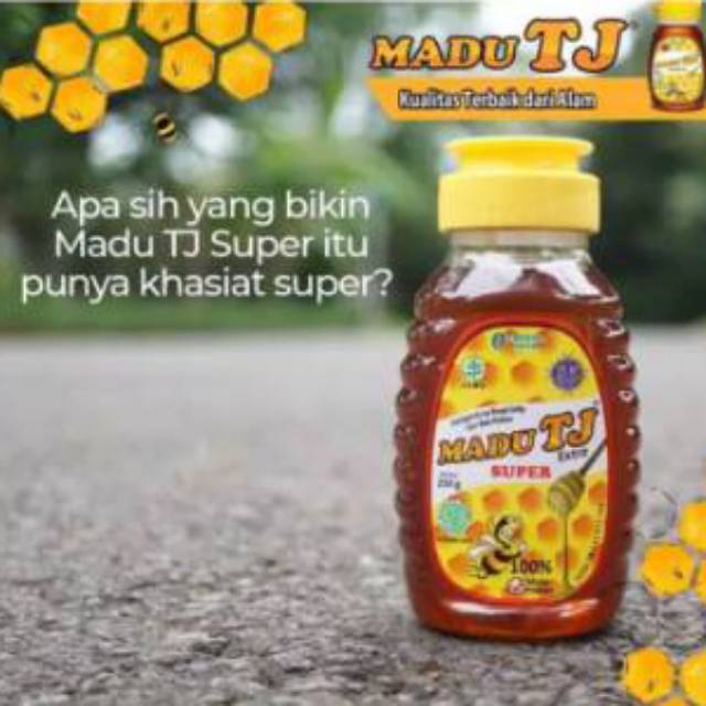 Madu tj ektra super 500 gram (dilengkapi dengan beepolen &amp; royal jelly) || Madu tj || madu Original 100%