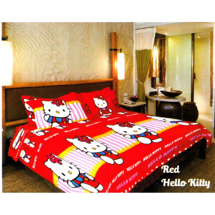 BEDCOVER BELLADONA Size 120 x 200 - Red Hello Kitty