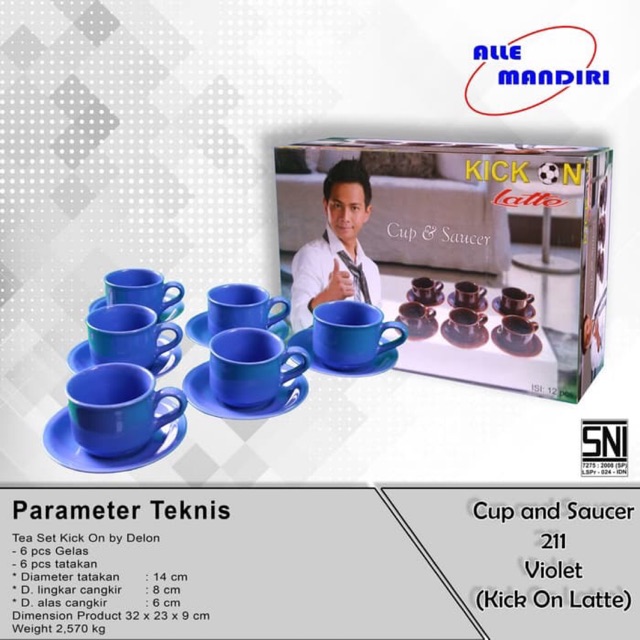 Cangkir Cup & Saucer-211 set  (Kick On Latte)