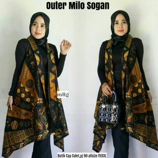 Gamis Rompi  Batik Panjang  reihanhijab