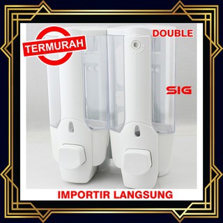 Dispenser Sabun Cair DOUBLE with Key Lock Tempat Sabun Cair DOUBLE