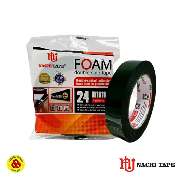 Nachi Double Tape Adhesive Foam 24mm x 5m Double Tip Busa 5 Meter