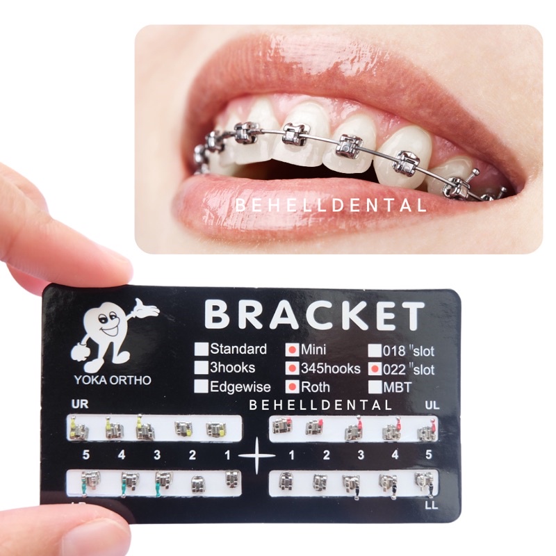 BRACKET BEHEL FANCY AMPLOP HITAM ROTH 345 HOOK // BEHEL PERAWATAN METAL BEST QUALITY //  Orthodontic Mini // Kawat Gigi Permanen Perawatan MBT - BEHELLDENTAL Braces ortho orthodontics Metalic