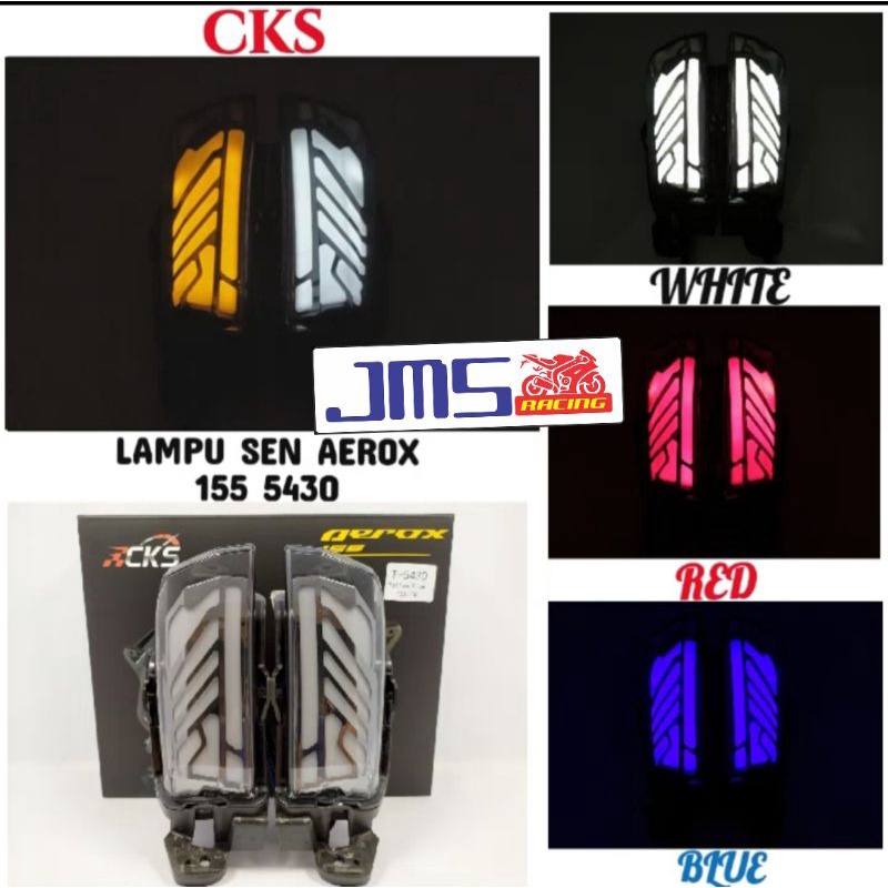 lampu sen depan led cks yamaha aerox 155 plus sen led merah biru putih sen tetap kuning pnp