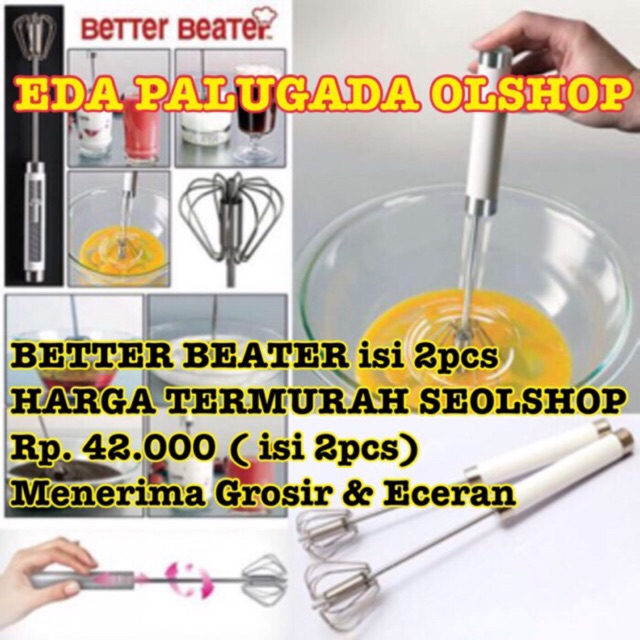 Better beater isi 2pcs, mixer manual, mixer tangan, alat dapur, kocokan telur