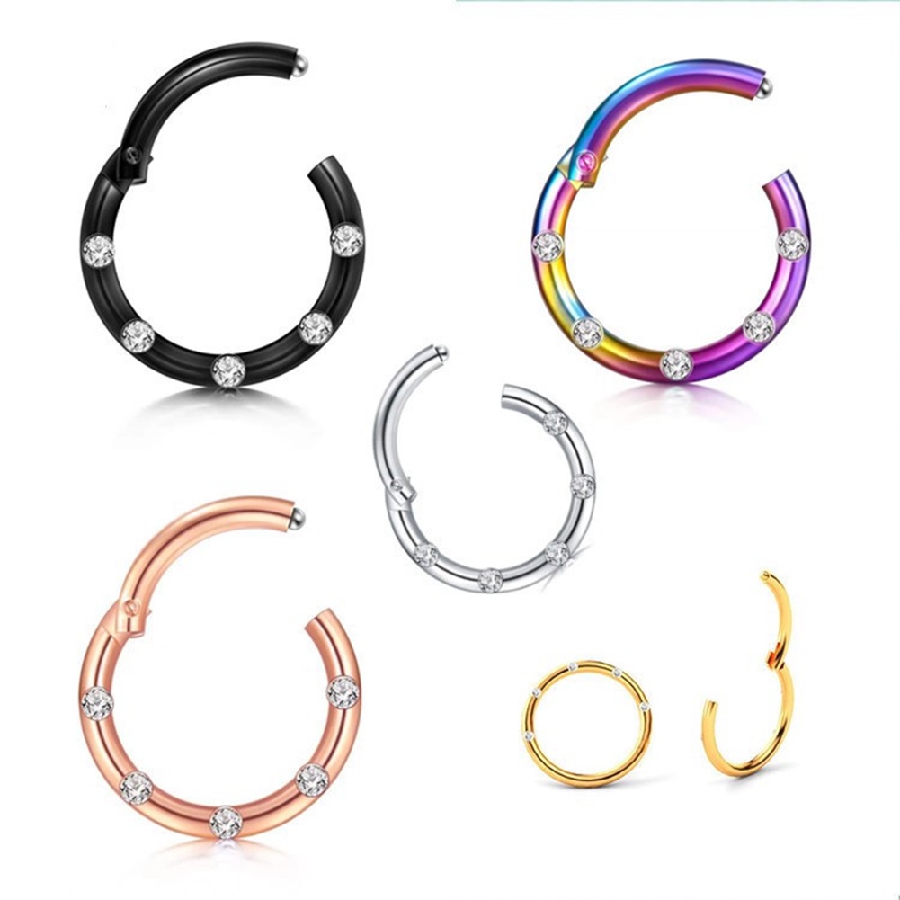 1 Pc Anting Hoop Helix Ring Klip On Hidung Bibir Telinga Palsu Untuk Pria Wanita