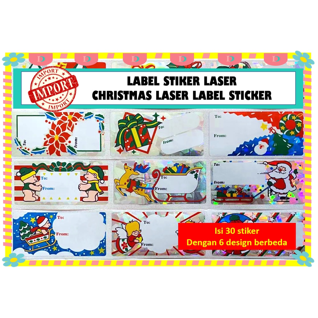

Christmas Gift Laser Sticker Laser Label I Label Stiker Laser Hadiah Natal