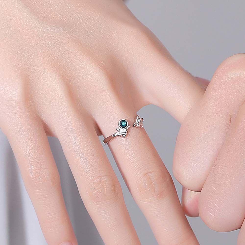 Mxbeauty Pasangan Pembukaan Cincin Trendi Hadiah Pecinta Bintang Elegan Vintage Wanita Rings