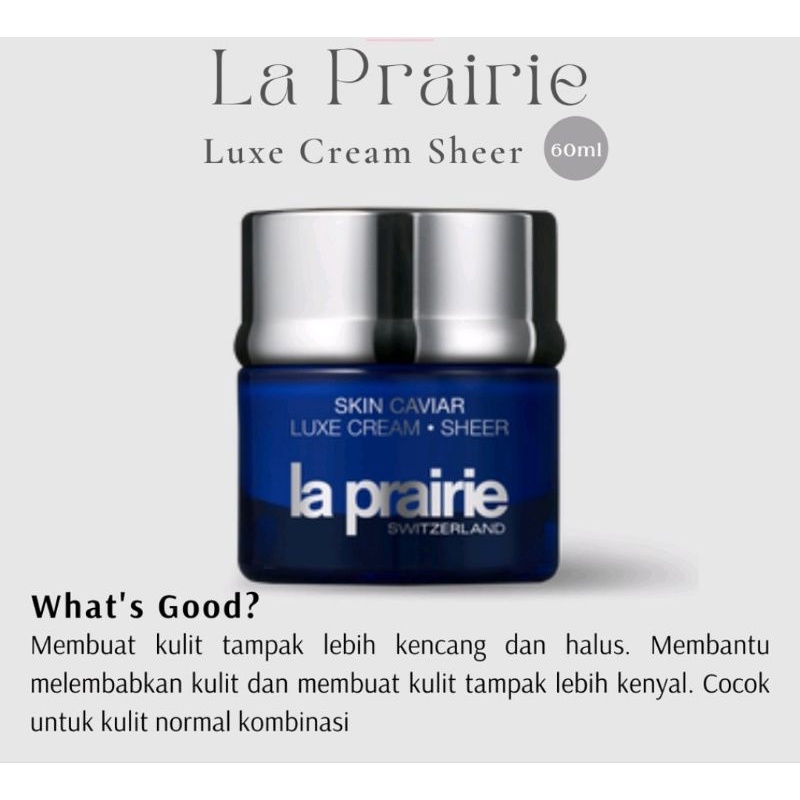 La prairie skin caviar luxe sheer cream