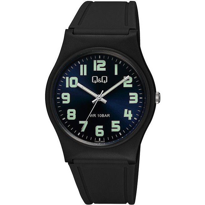 QQ QNQ Q&amp;Q Original Jam Tangan Pria Analog Straps Rubber Anti Air qq Ori VS42 SERIES READY