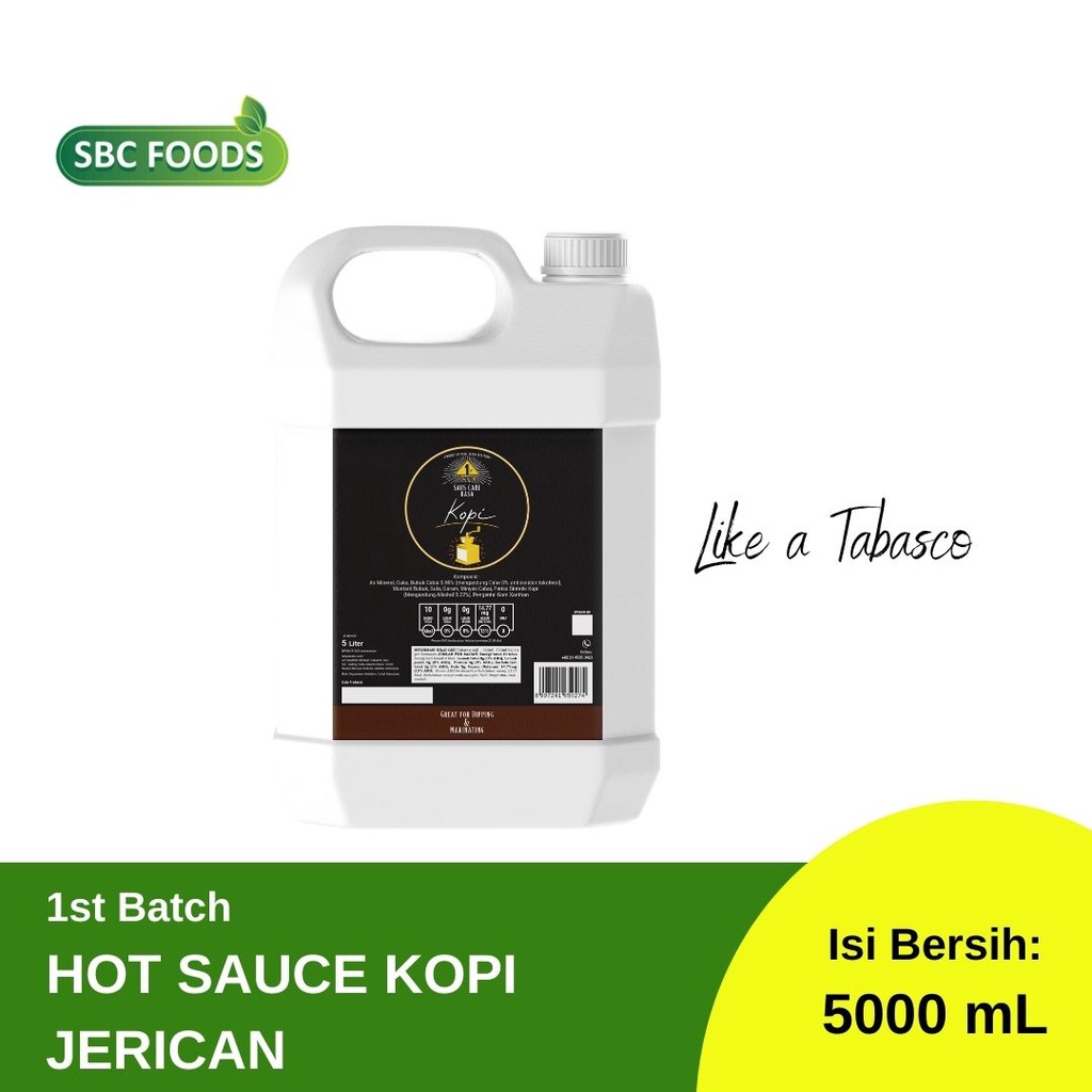 

SBC SAUCE 1st Hot Sauce Rasa Kopi Jerican 5 Liter