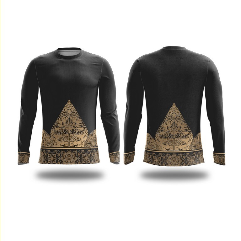 Kaos baju jersey batik gunungan wayang sepeda roadbike mtb downhill dryfit fullprint custom REI29