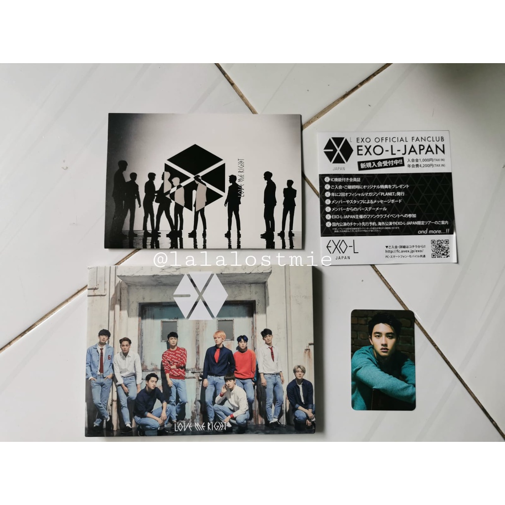 EXO Album Love Me Right Japan - Romantic Universe + D.O Photocard
