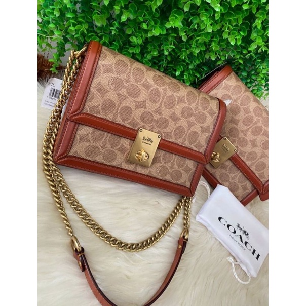 Coach Hutton Signature Tan Rust NWT