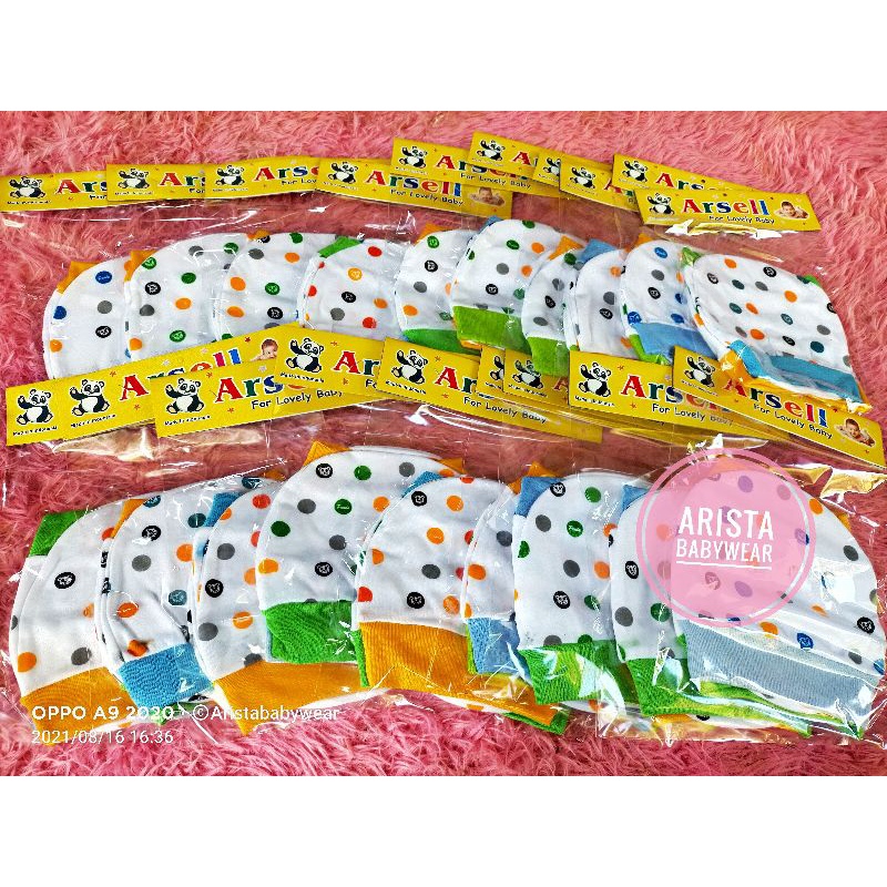 TOPI/KUPLUK BABY NEWBORN POLKADOT (PAKET 3PCS)