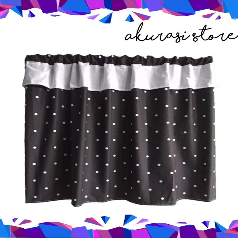 Gorden kolong dapur meja dapur korden kolong dapur motif polkadot poni