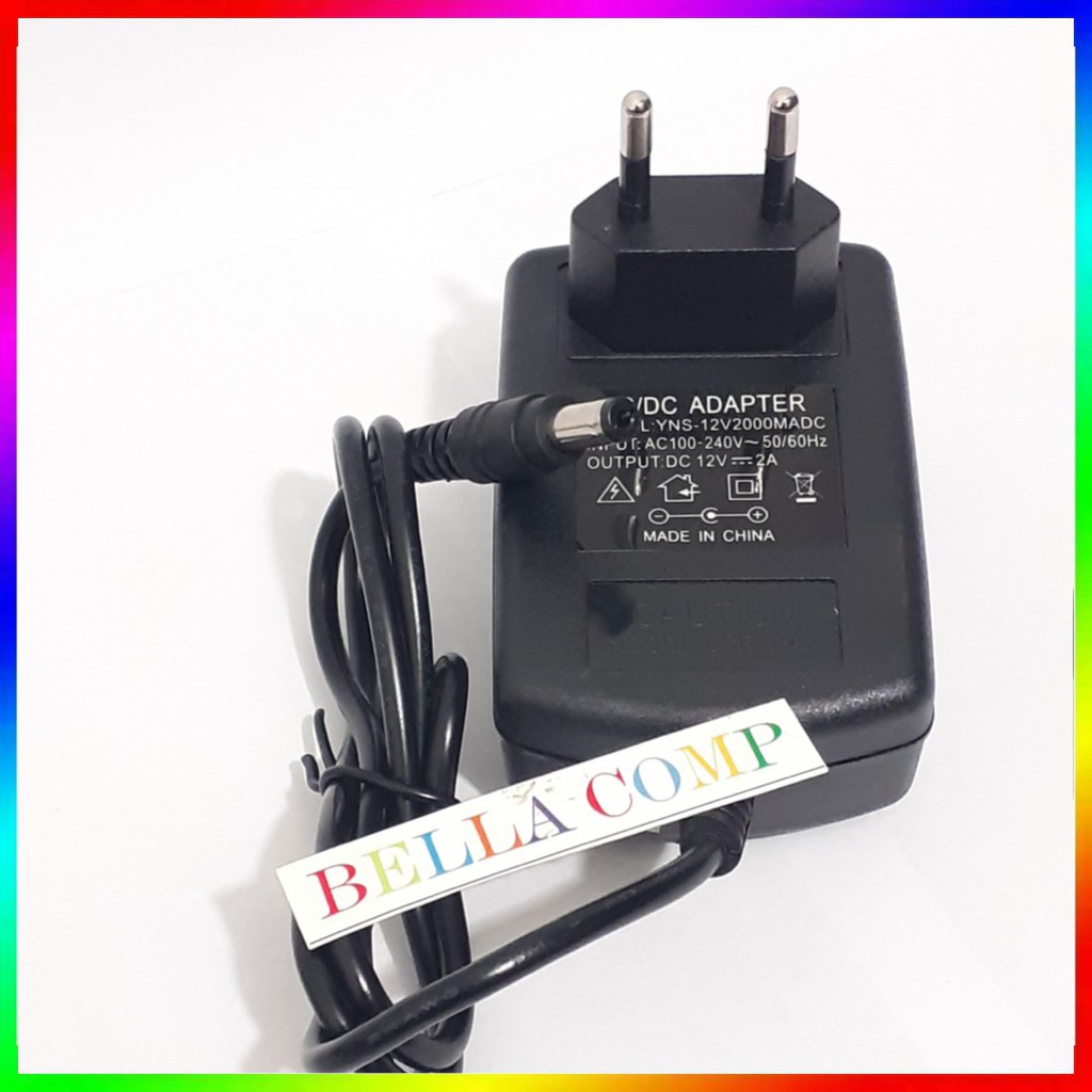 ADAPTOR 12V 2A 24W POWER SUPPLY FOR ARDUINO CCTV ADAFTOR 5.5/2.1MM/CHARGER CCTV 12V 2A