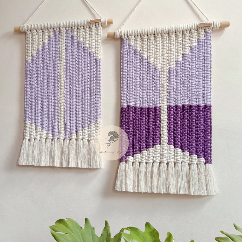 Macrame Wall Hanging BTS Army Logo, BTS Wall Decor, BTS Army Merch Handmade, Hiasan Dinding Macrame
