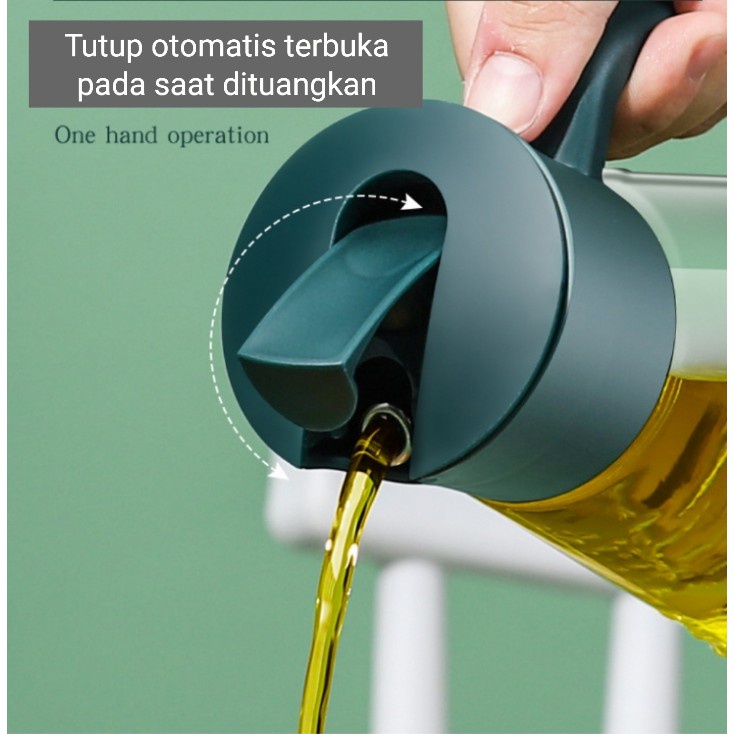 608 Botol Minyak 630ML Dengan Tutup Otomatis / Automatic Oil Pot 630ML