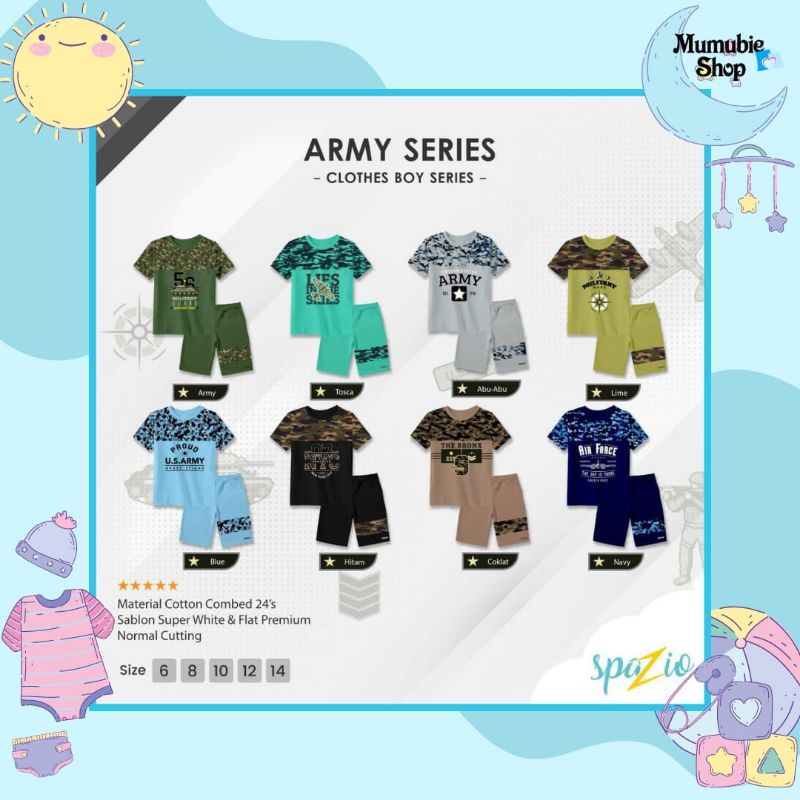 Setelan Anak Laki-laki Army Series by Spazio