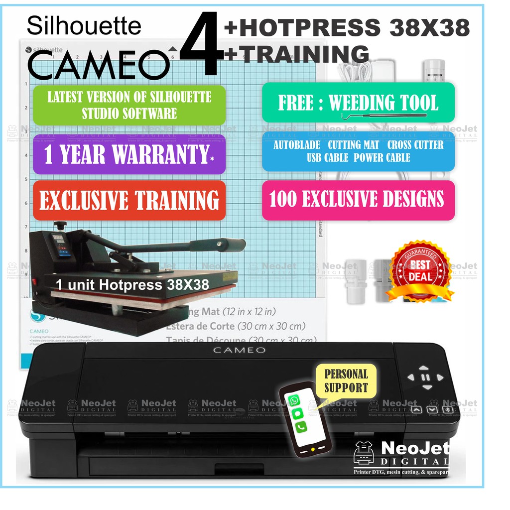 

Paket Usaha Mesin Cutting Sticker Cameo HotPress 38x38 cm Training