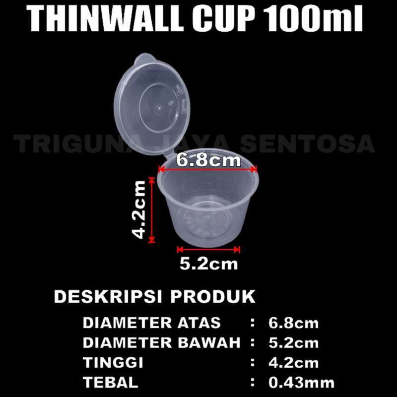 Thinwall 100ml dus semua jasa kirim ekspedisi cup puding mini