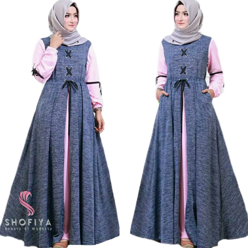 Lydia Dress Maxi / Gaun Pesta / Gamis Linen Serat