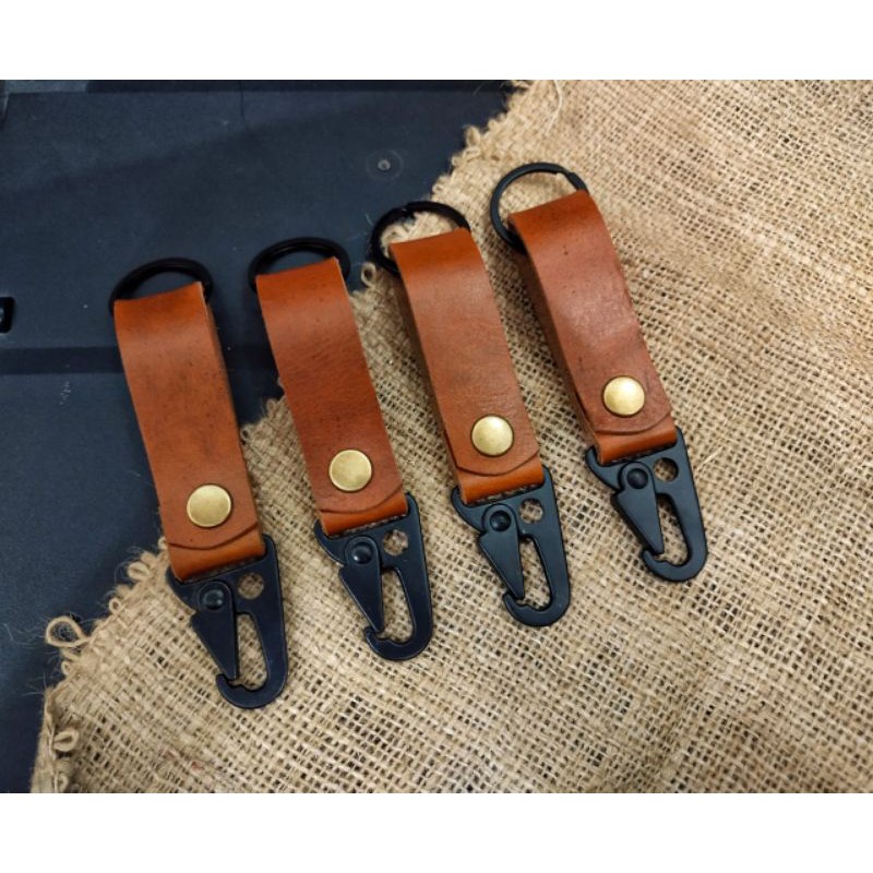 Keychain Leather Classic Full Kulit Sapi Asli