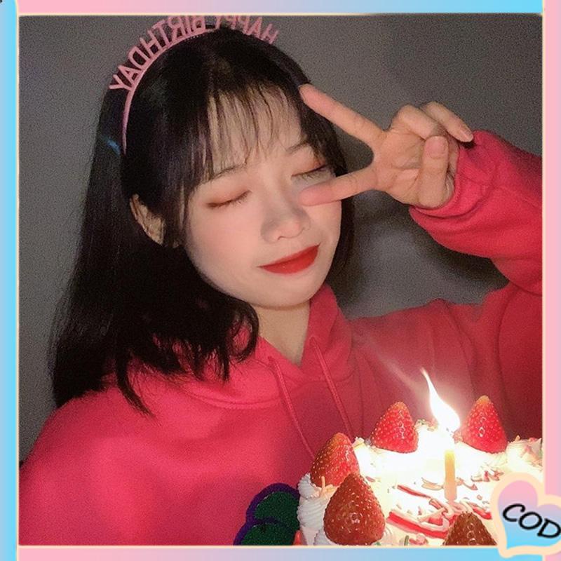 COD❤️Huruf ikat kepala ulang tahun HAPPY BIRTHDAY ikat kepala ulang tahun anak-anak topi ulang tahun mahkota-A.one