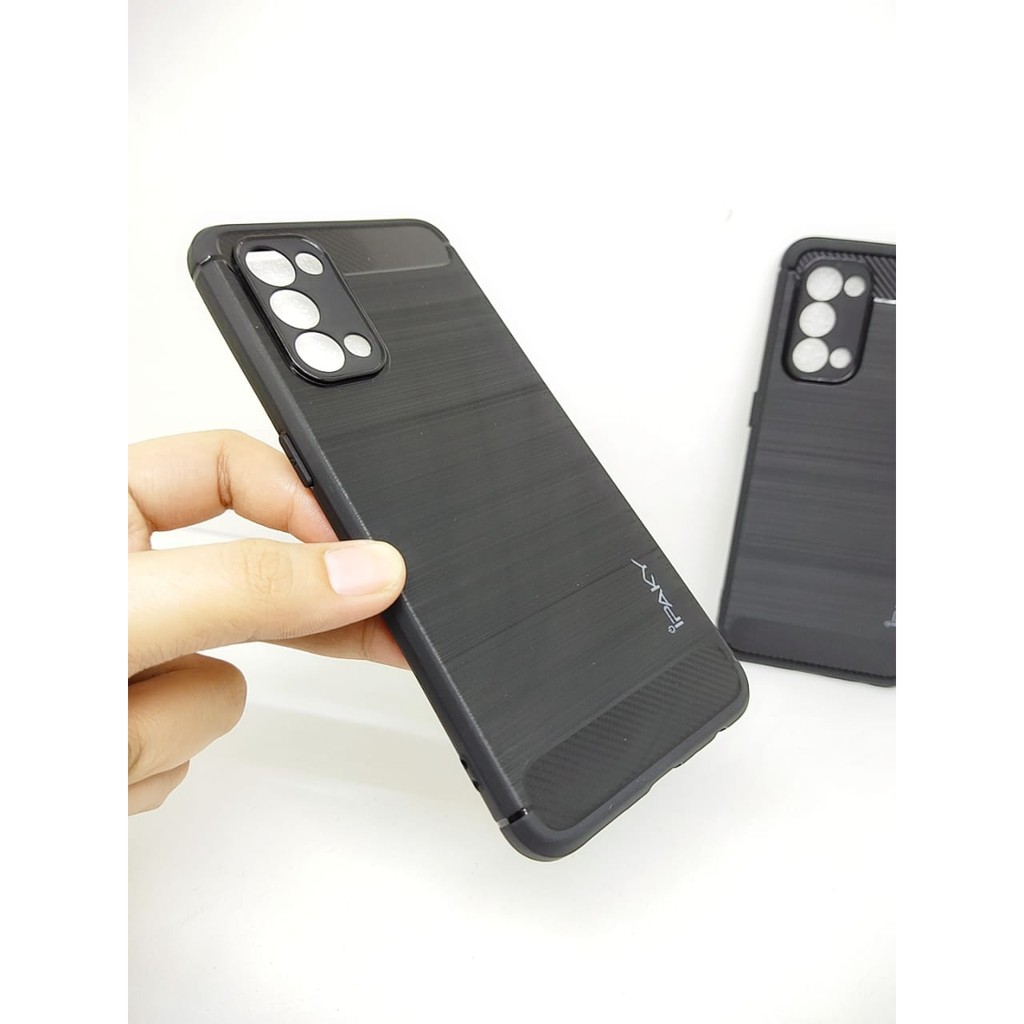 Case Slim Fit Carbon Oppo Reno 5 5G 6.43 inchi Softshell Fiber Multi Carbon Anti Melar