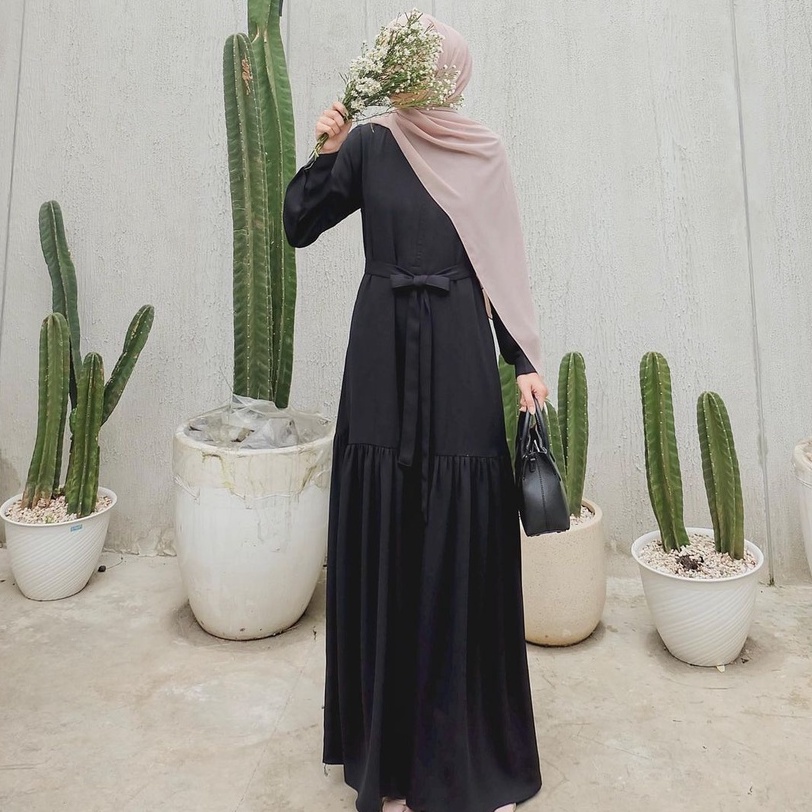 Kanaya Dress Gamis Polos Susun Rempel LD 96 104 110 Size M L XL Shakila Armani - Dress Muslimah Wanita Syari Terbaru - Dress Gamis Polos Payung - Dress Premium - Gamis Kondangan - Gamis Seragam - Gamis Pengajian COD By Zenic id