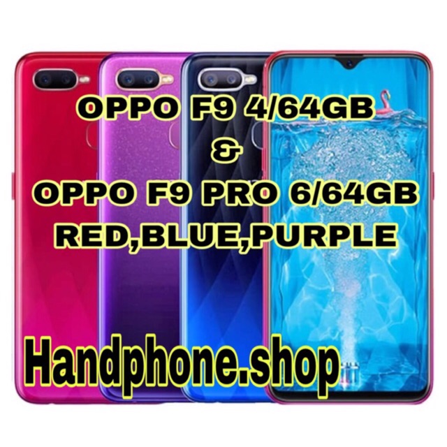 Promo Shopee Oppo F9 4gb Ram 64gb Internal Garansi Resmi Oppo
