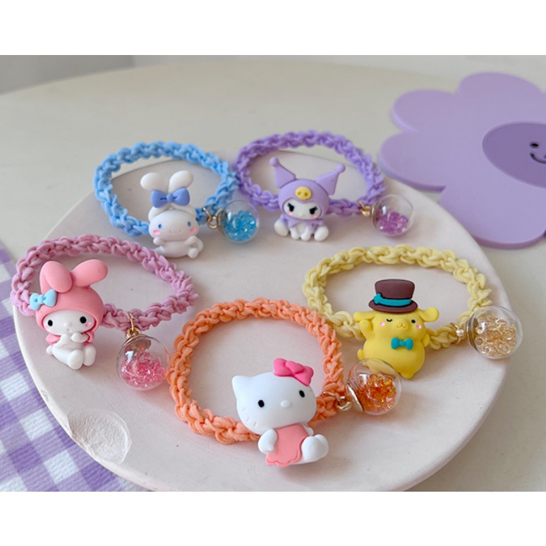 Ikat Rambut Korea Anak Perempuan Hello Kitty Tali Kepang Model Gelang Fashion Aksesoris kunciran ram