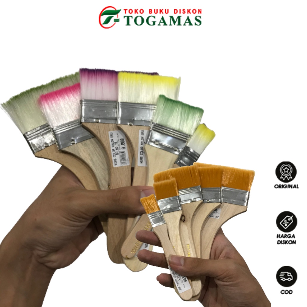 

READY STOCK !! KUAS BRUSH PAINT NYLON DAN COLOUR NYLON BRUSH