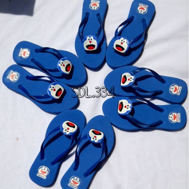 New!! Sandal wanita doraemon biru 1kg 10pcs size36/40