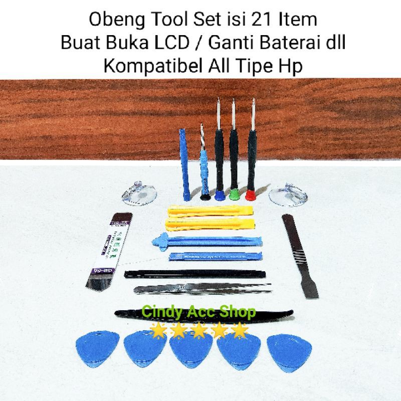 Repair Opening Tools Tool Kit Obeng Set 21 in 1 untuk Smartphone All Tipe