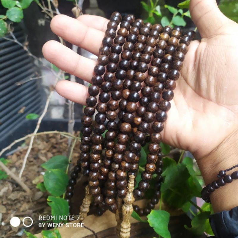 Tasbih kayu galih johar asli tasbih 99 tasbeh kayu bertuah