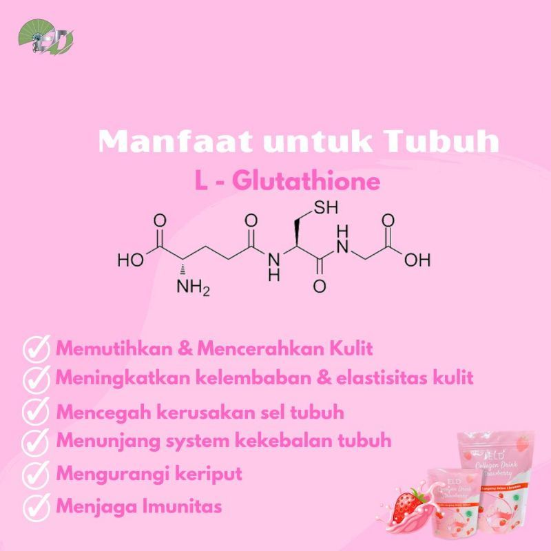 ELD COLLAGEN DRINK / MINUMAN PEMUTIH&amp;PELANGSING TUBUH BPOM 100%