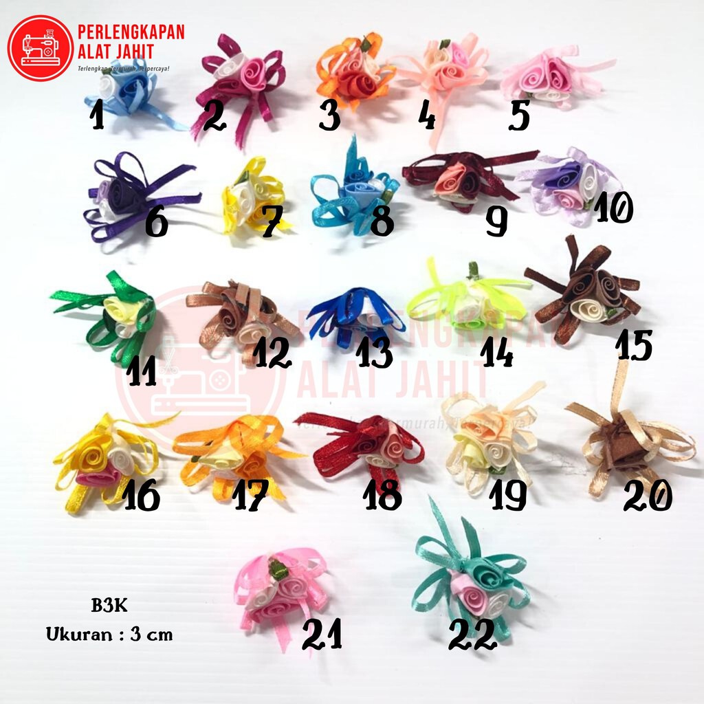 Bunga B3K, Aplikasi bunga, Aplikasi Baju, Aplikasi DIY, Aplikasi tempel, Bunga tempel