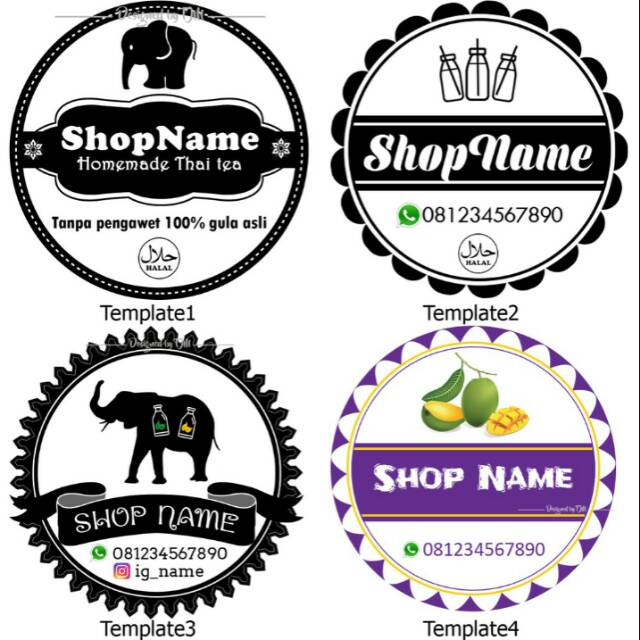  Stiker  label  makanan  Stiker  kemasan free desain  Shopee 