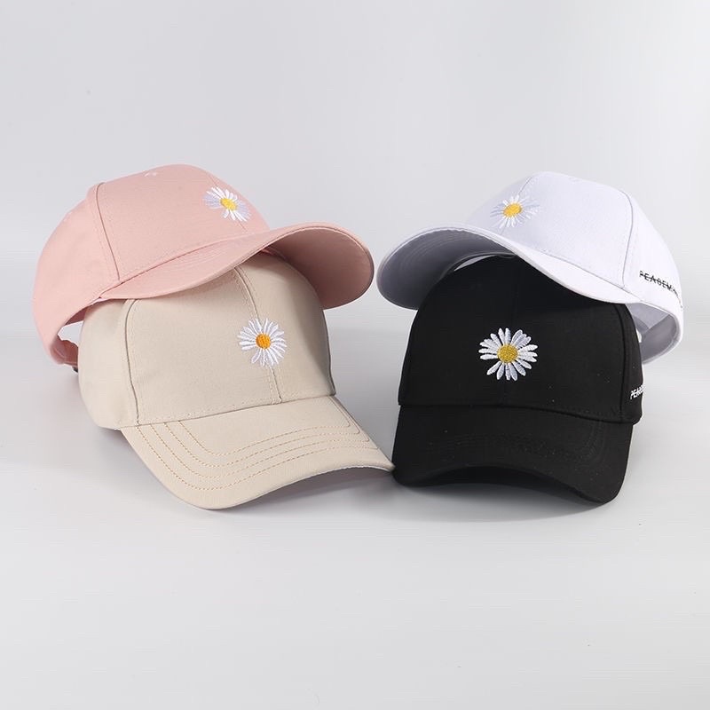 Topi Baseball Pria Wanita Dewasa Bordir Bunga Daisy Termurah