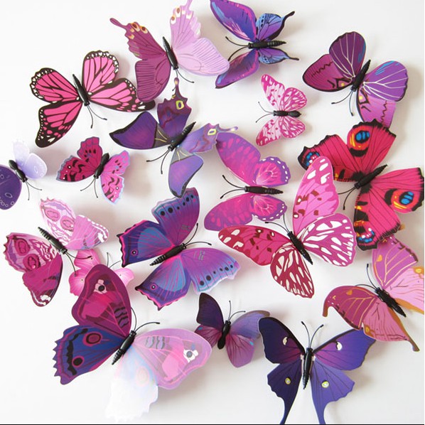 Wallpaper Dinding / Wall Sticker Dinding Wallpaper / Wall Sticker / 3D Wall Sticker Butterfly PVC