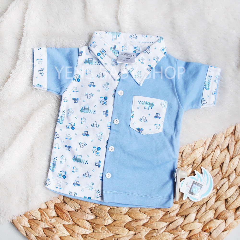 DUCK DUCK Setelan Baju Bayi Tangan Pendek - Motif Car