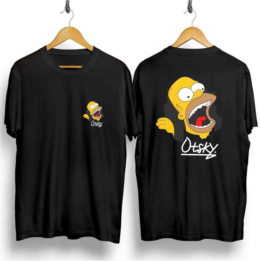  Kaos  Hitam Gambar The Simpson Slimfit Baju  Distro  Pria 