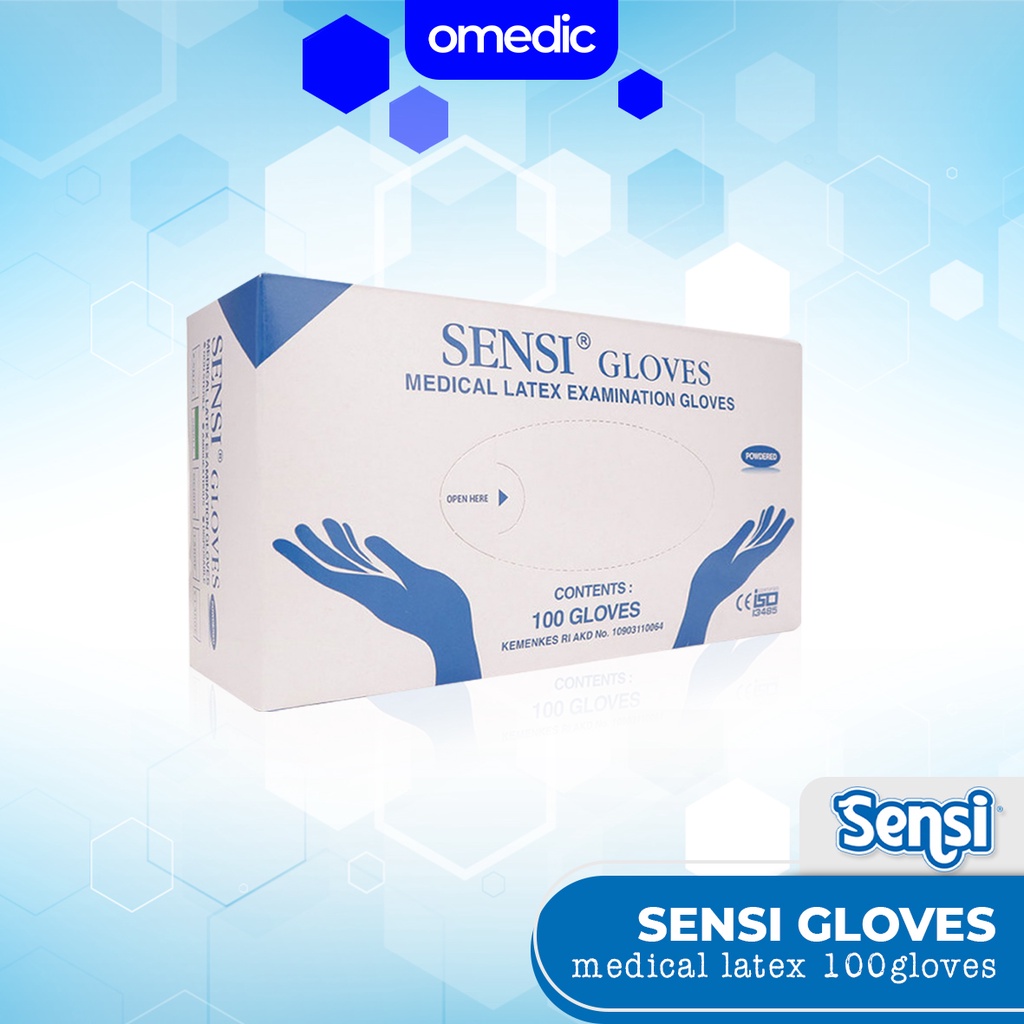 Sensi Gloves Sarung Tangan Latex Medical Latex Examination Handscoon Sarung Tangan Medis Steril