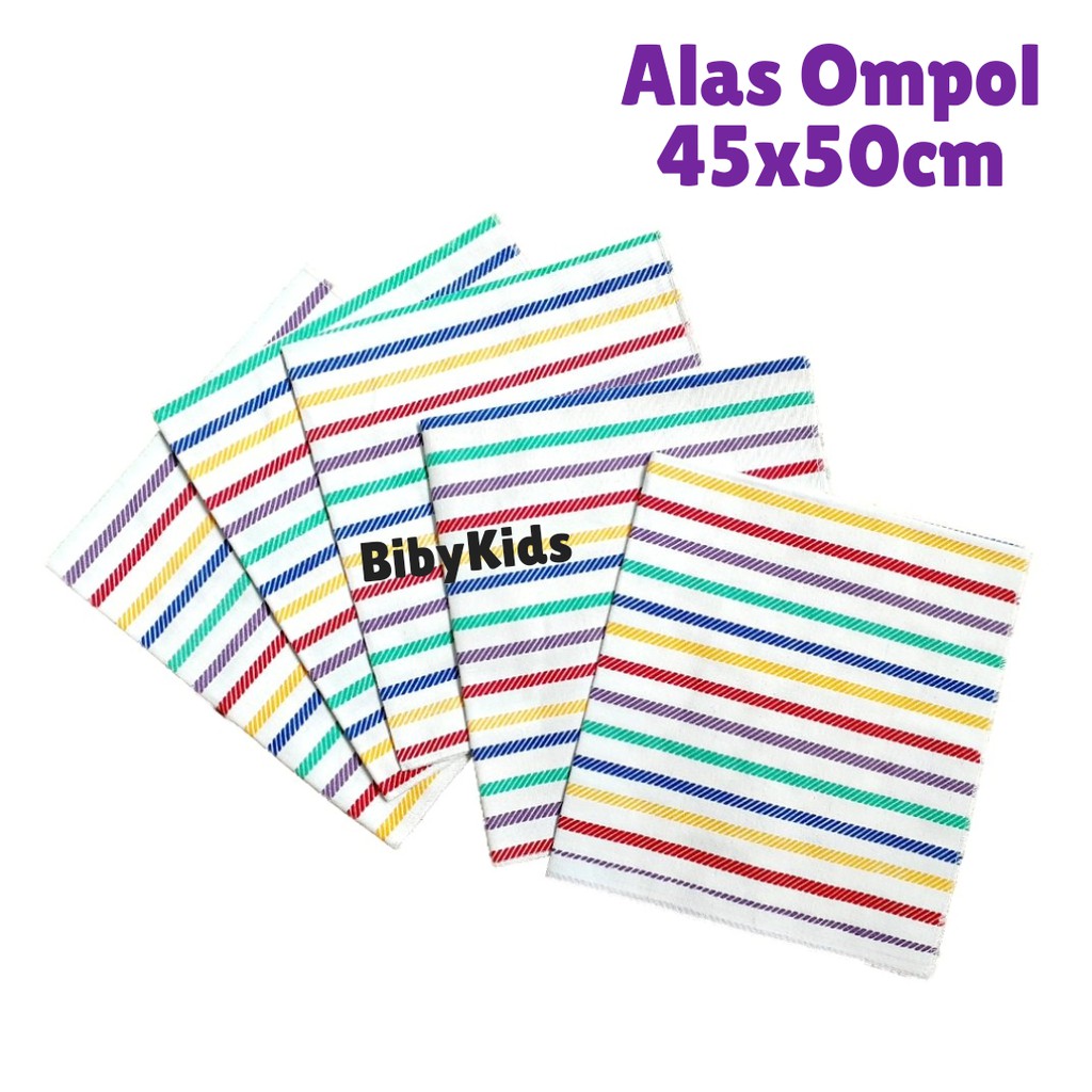 45x50cm Alas Ompol Bayi Salur Murah Kain Lurik Perlengkapan Tidur Baby Newborn Peralatan Bayi Lahir